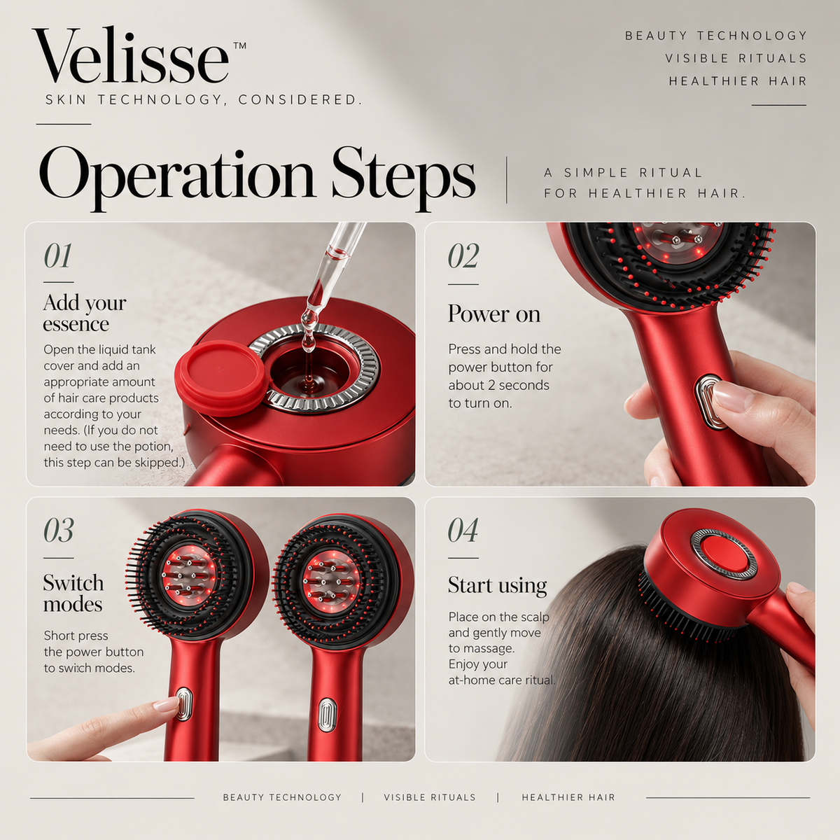 Velisse — Red Light Scalp Massager